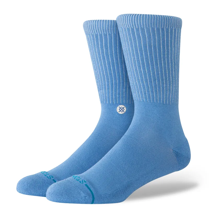 Stance Icon Pop Crew Sock in Capri Blue - SIZE Large