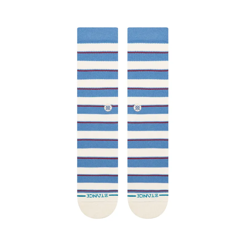 Stance Striped Crew Sock in Capri Blue-1