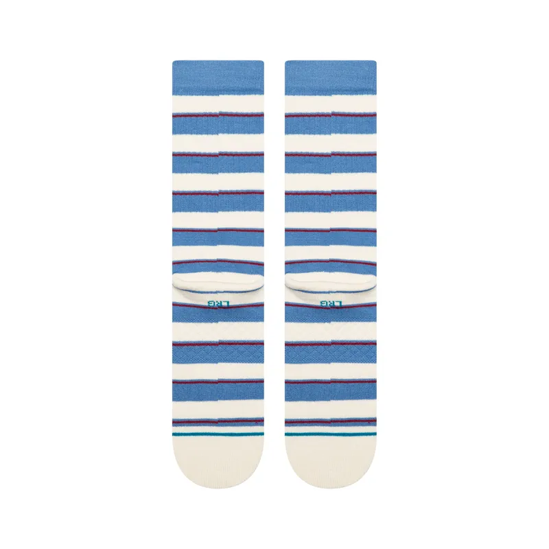 Stance Striped Crew Sock in Capri Blue-2