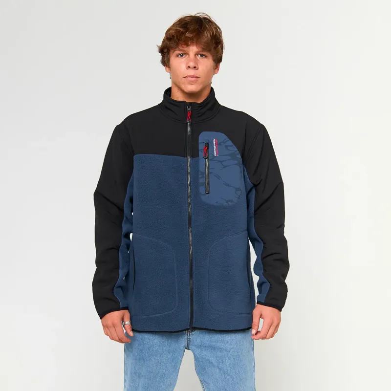 Rip Curl Anti-Series Search Zip Crew Fleece in Light Navy