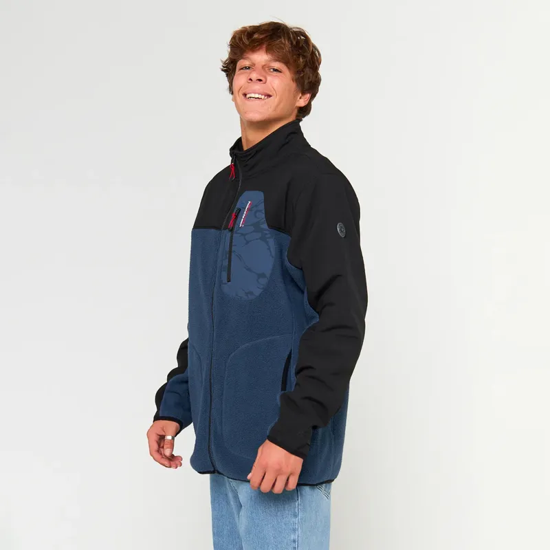 Rip Curl Anti-Series Search Zip Crew Fleece in Light Navy-1