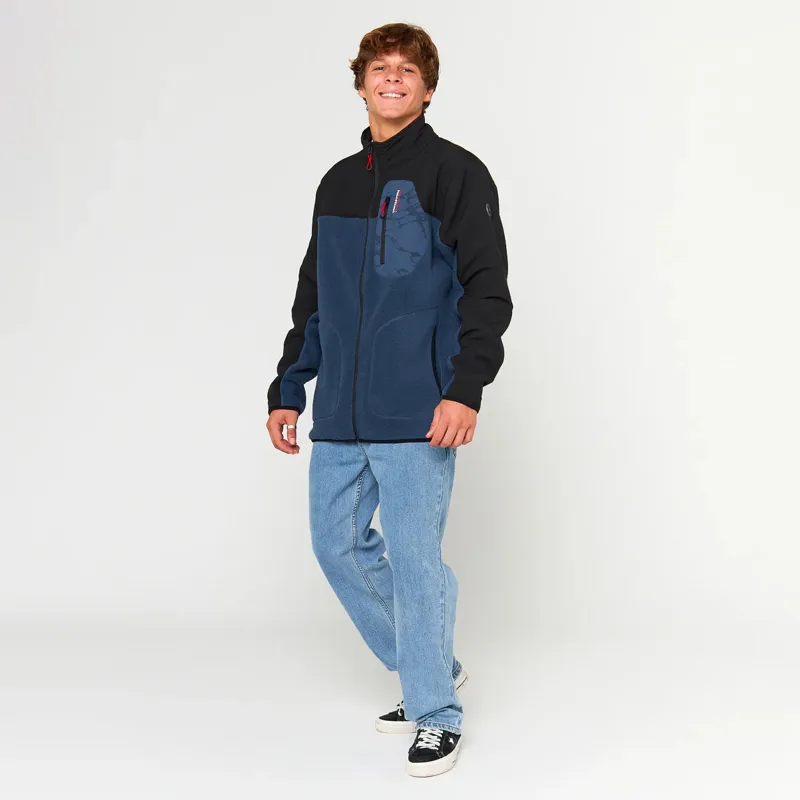 Rip Curl Anti-Series Search Zip Crew Fleece in Light Navy-3
