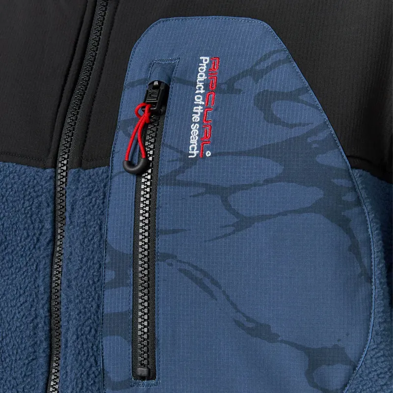 Rip Curl Anti-Series Search Zip Crew Fleece in Light Navy-4
