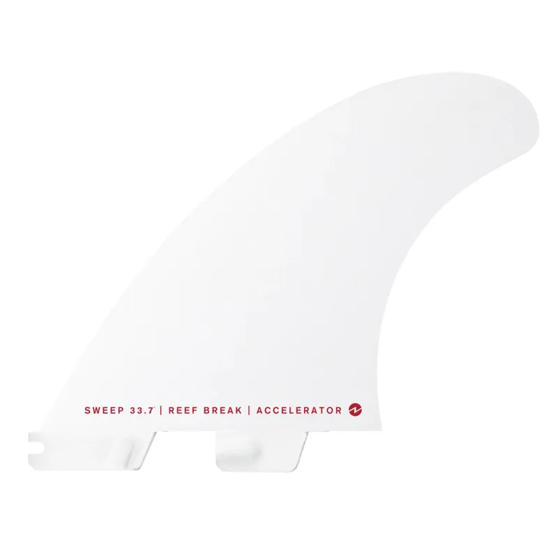 FCS II Accelerator White Edition PC Tri Fin Set - Reef Break-1