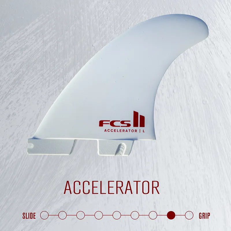 FCS II Accelerator White Edition PC Tri Fin Set - Reef Break-4