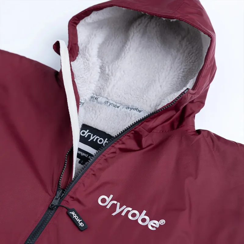 Dryrobe Advance Long Sleeve Change Robe in Burgundy/Grey-6