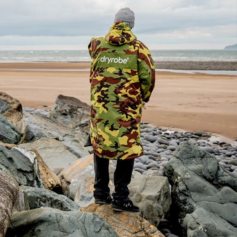 Dryrobe Advance REMIX Long Sleeve Change Robe in Camo/Grey-4