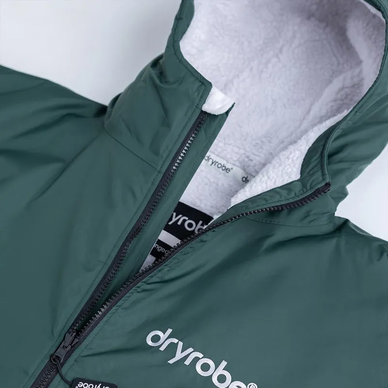 Dryrobe Advance Long Sleeve Change Robe in Dark Green/Grey-6