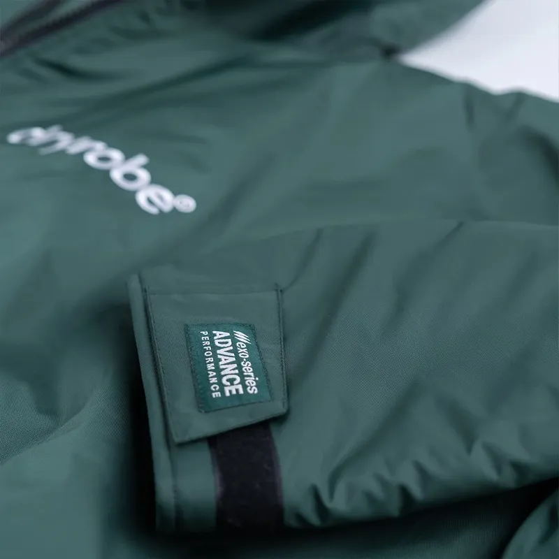 Dryrobe Advance Long Sleeve Change Robe in Dark Green/Grey-7