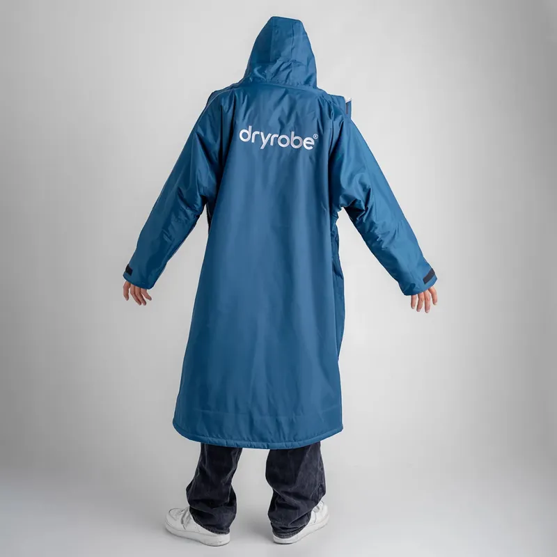 Dryrobe Advance Long Sleeve Change Robe in Deep Sea Blue Sand Camo-1