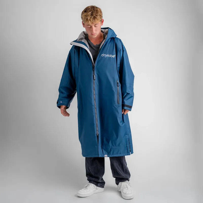 Dryrobe Advance Long Sleeve Change Robe in Deep Sea Blue Sand Camo-3