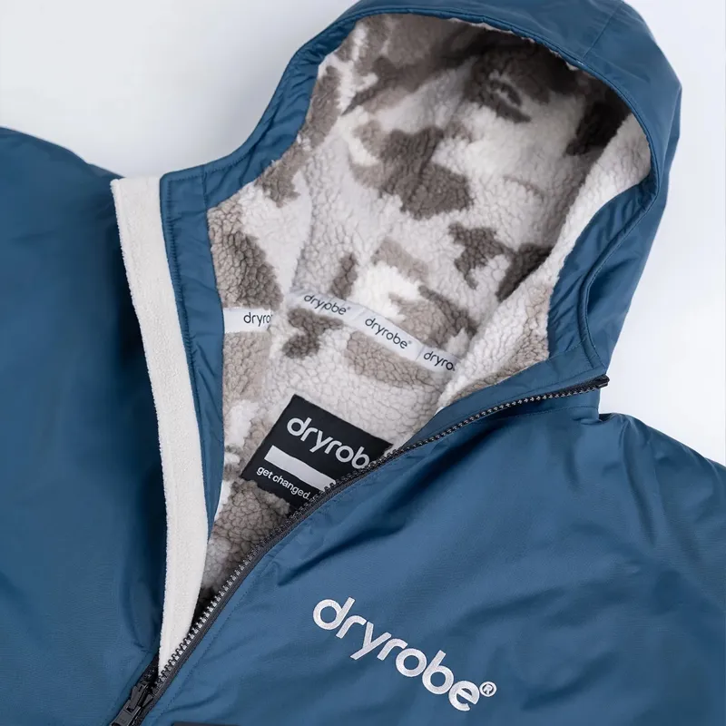 Dryrobe Advance Long Sleeve Change Robe in Deep Sea Blue Sand Camo-5