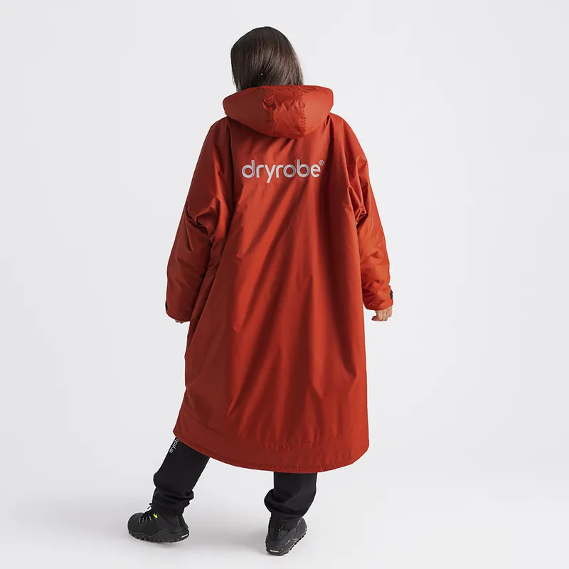 Dryrobe Advance Alpine Long Sleeve Change Robe in Burnt Orange/Sand Camo-8