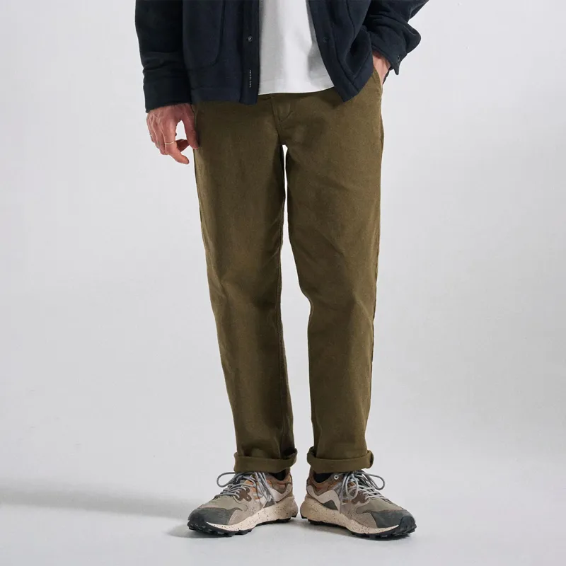 Passenger Adventurer Canvas Trouser in Dark Olive-2