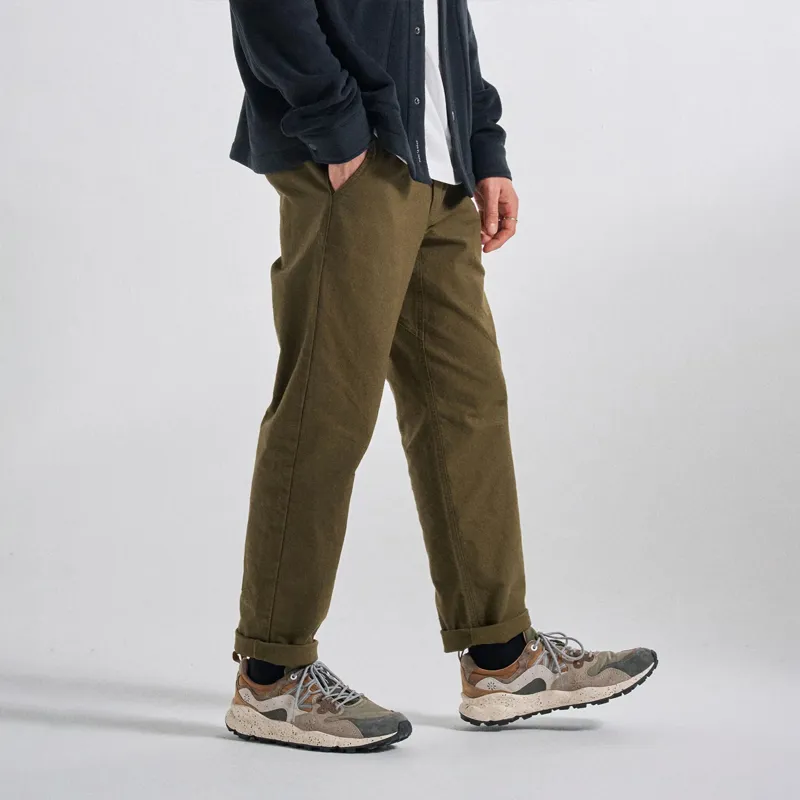 Passenger Adventurer Canvas Trouser in Dark Olive-3