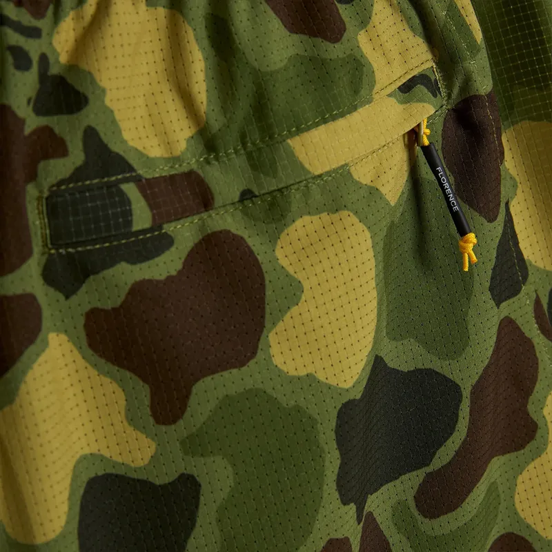 Florence Marine Airtex Shorts in Tropic Green Camo-4