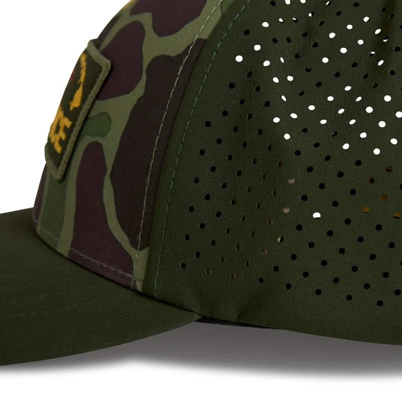 Florence Marine Airtex Trucker Hat in Tropic Green Camo-2