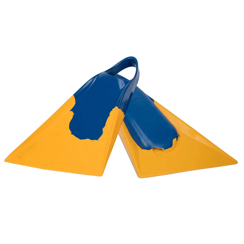 NMD Alpha bodyboarding fins in Blue/Yellow-1