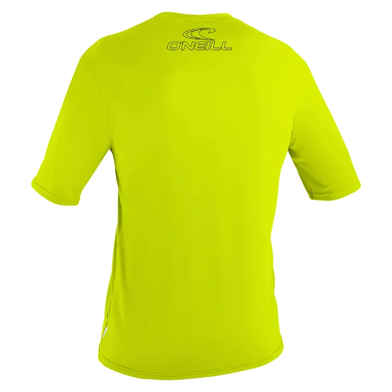 O Neill Basic Skins Youth Short Sleeve Sun Shirt in Lime-1