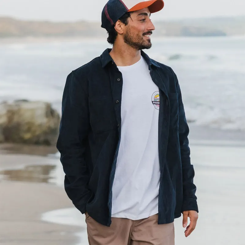 Passenger Backcountry Cord Shirt in Navy-3
