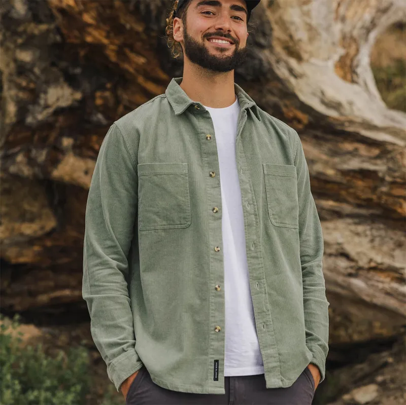 Passenger Backcountry Cord Shirt in Pistachio-8