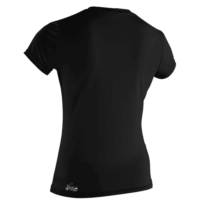 O'Neill Womens Basic Skins Short Sleeve Sun Shirt in Black-1
