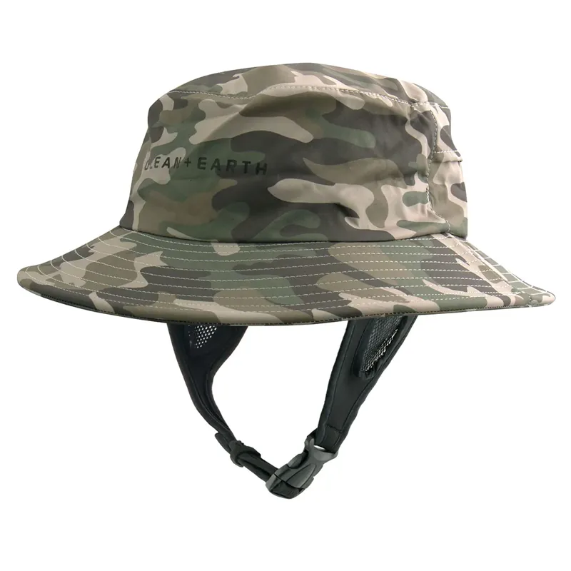 Ocean and Earth Bingin Lightweight Soft Peak Surf Hat in Camo
