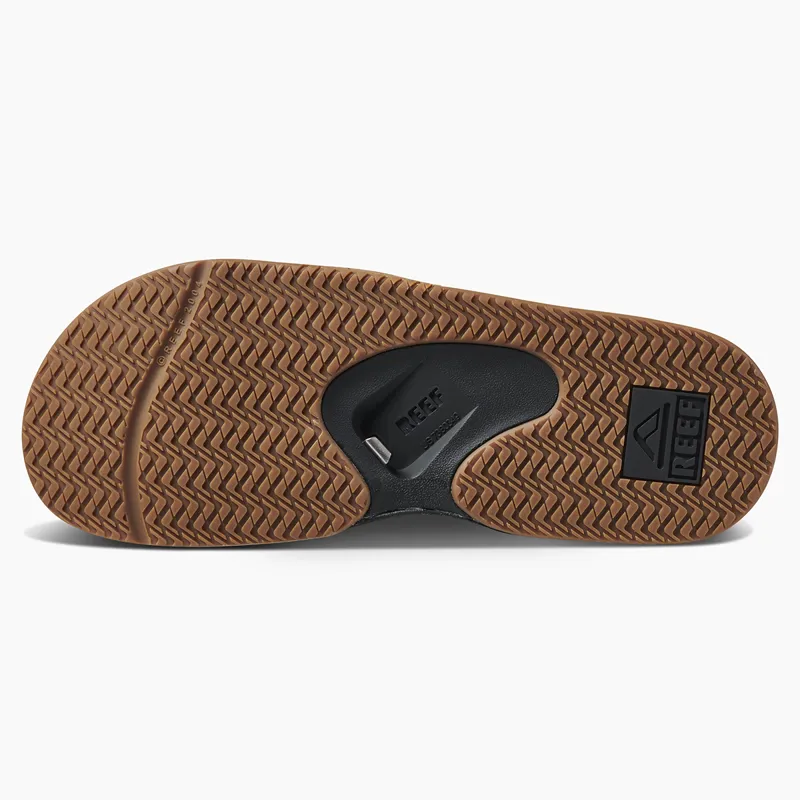 Reef Fanning Slide Sandal in Black/Silver-1