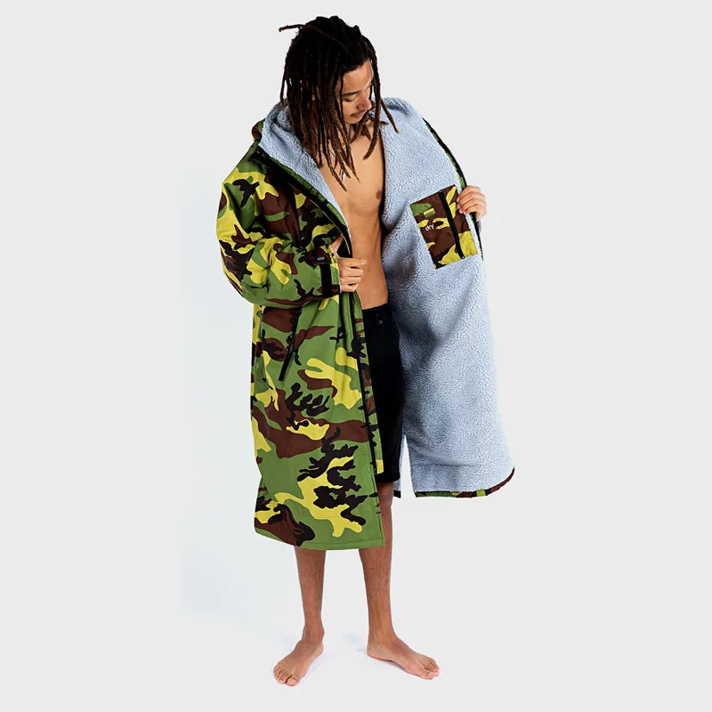 Dryrobe Advance Long Sleeve Change Robe in Camo/Grey-2