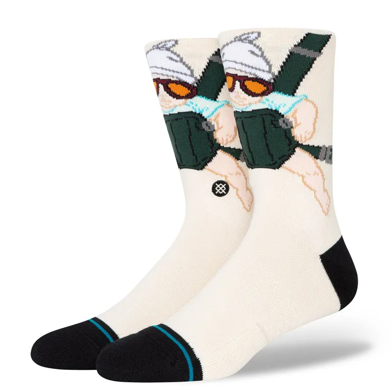 Stance Carlos Crew Socks  in Off White - SIZE Large