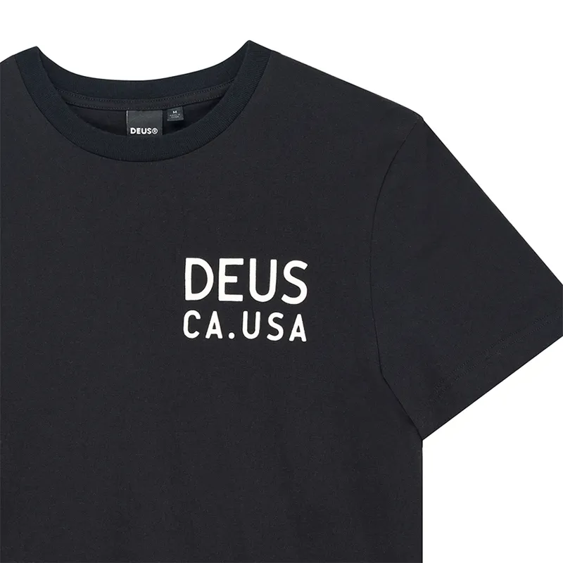 Deus Ex Machina Camber Tee in Black-2