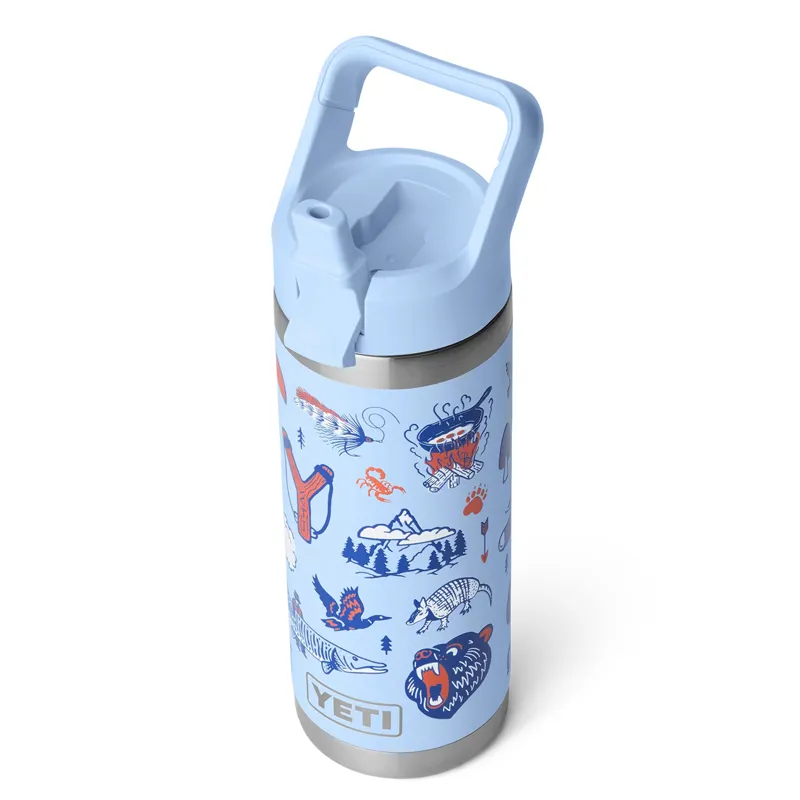 Yeti Rambler 18oz Straw Bottle in Big Sky Summer Camp