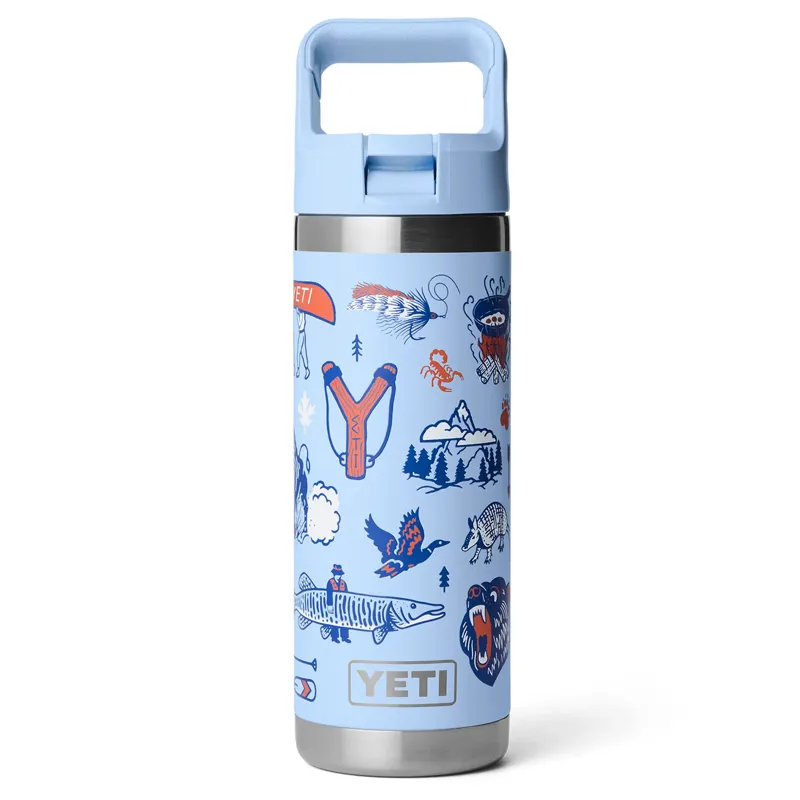 Yeti Rambler 18oz Straw Bottle in Big Sky Summer Camp-1