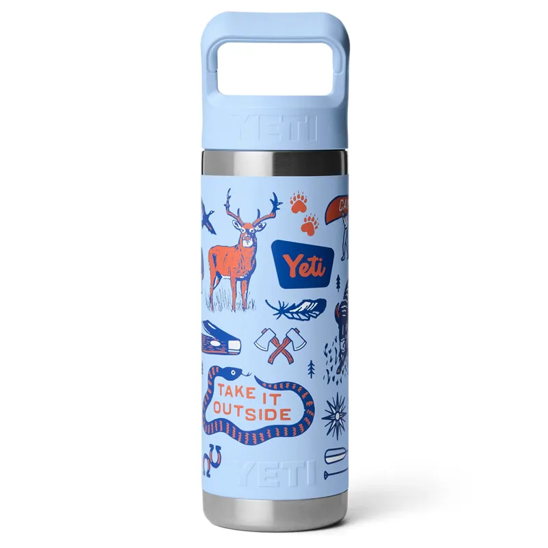 Yeti Rambler 18oz Straw Bottle in Big Sky Summer Camp-2