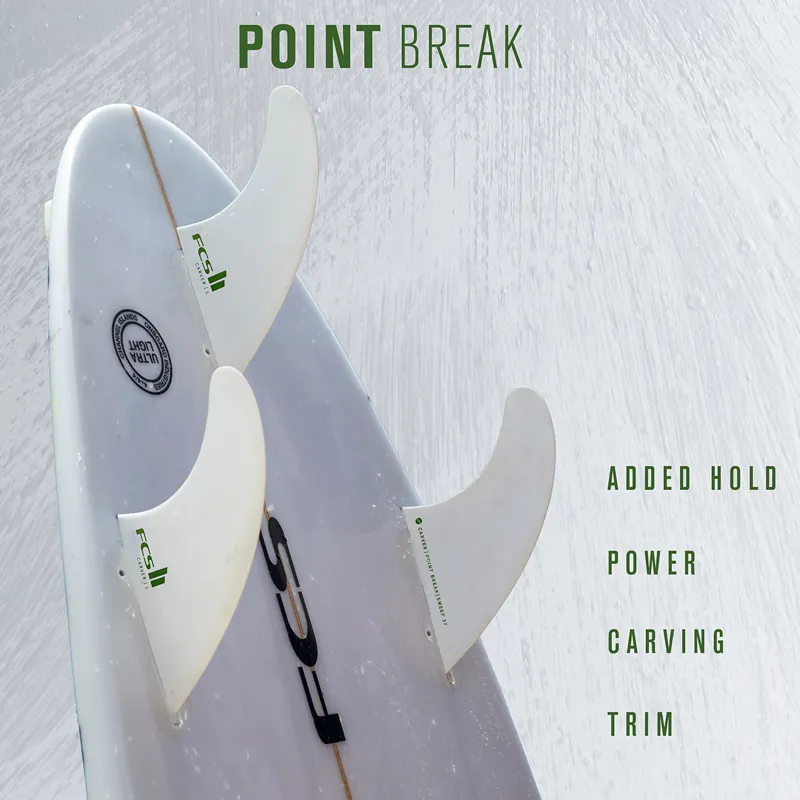 FCS II Carver White Edition PC Tri Fin Set - Point Break-2