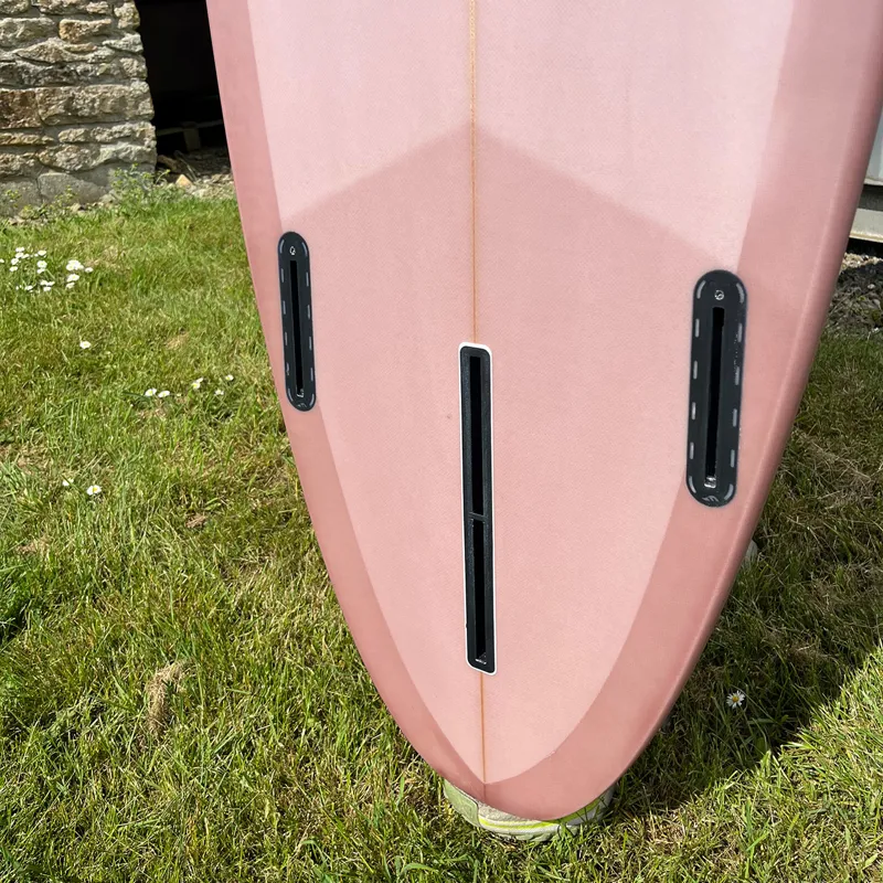 Love Machine Surfboards 6ft 04 Cheet in Salmon - Futures Sides-5