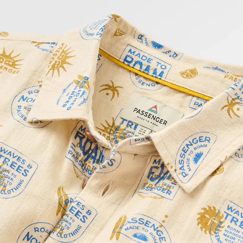 Passenger Chill Textured Short Sleeve Shirt in Badge Birch-2