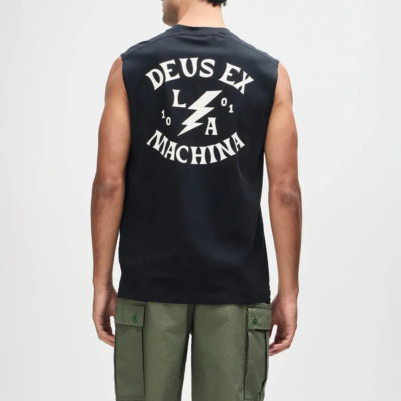 Deus Ex Machina Chinook Muscle Tee in Black-4