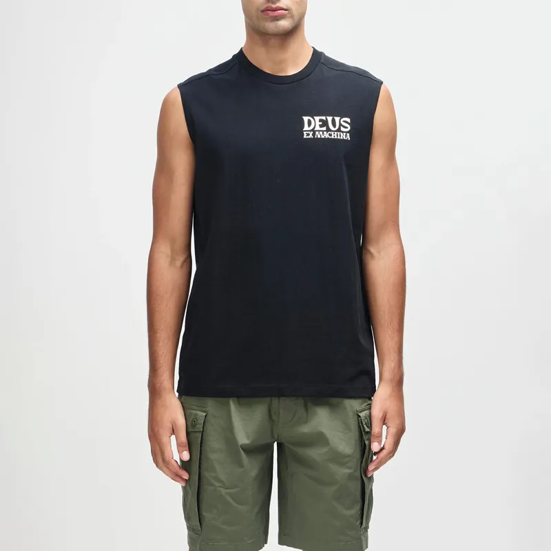 Deus Ex Machina Chinook Muscle Tee in Black-5
