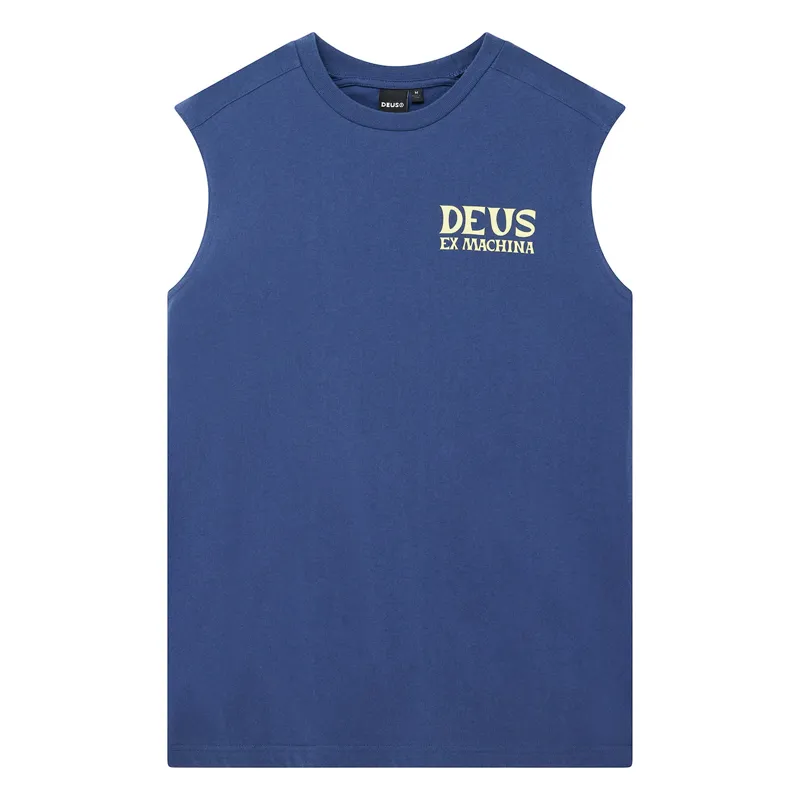 Deus Ex Machina Chinook Muscle Tee in Mechanic Blue-1
