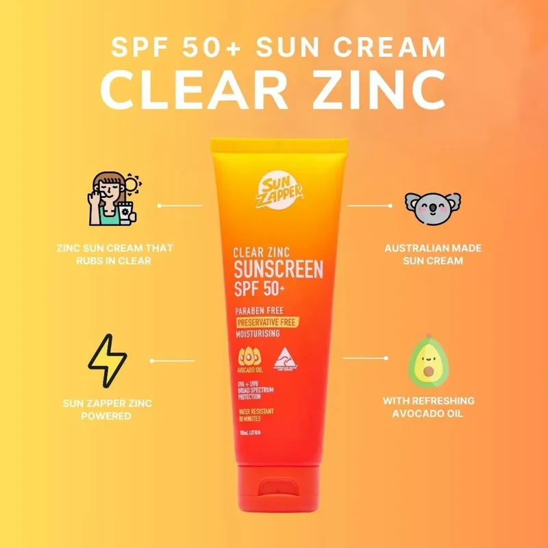 Sun Zapper 100ml Clear Zinc Sun Cream-1