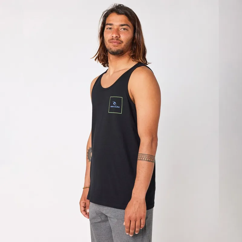 Rip Curl Corp Icon Tank Tee in Black-1
