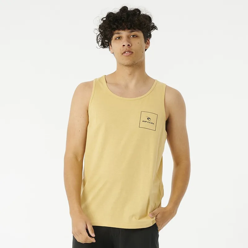 Rip Curl Corp Icon Tank Tee in Washed Yellow
