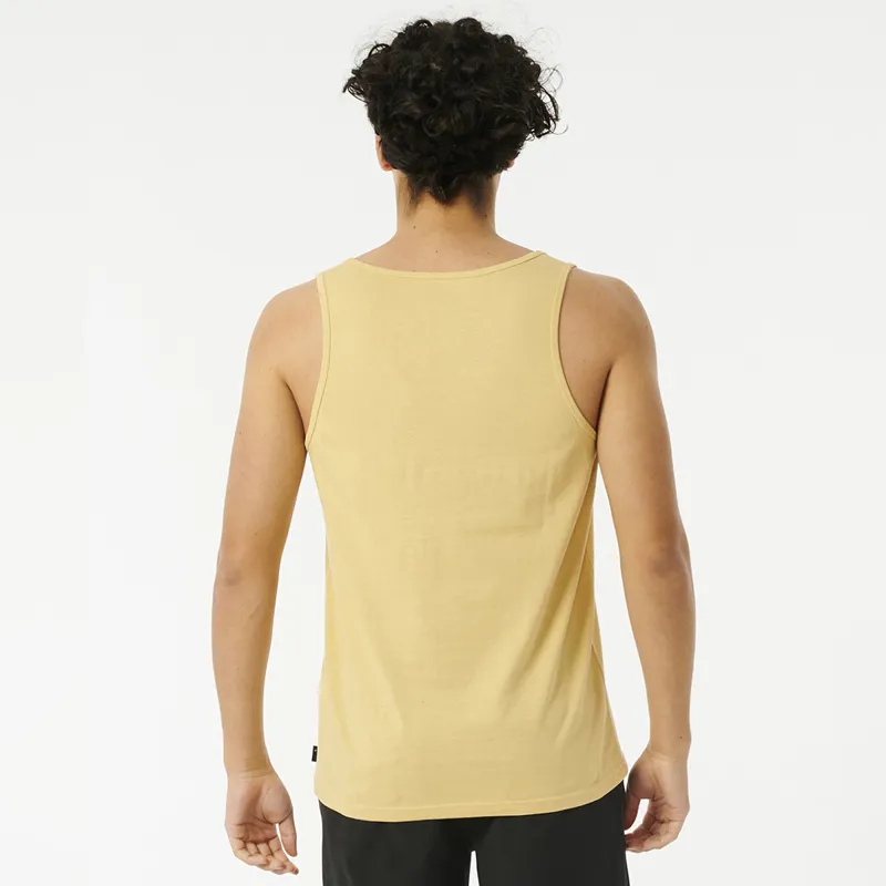 Rip Curl Corp Icon Tank Tee in Washed Yellow-2