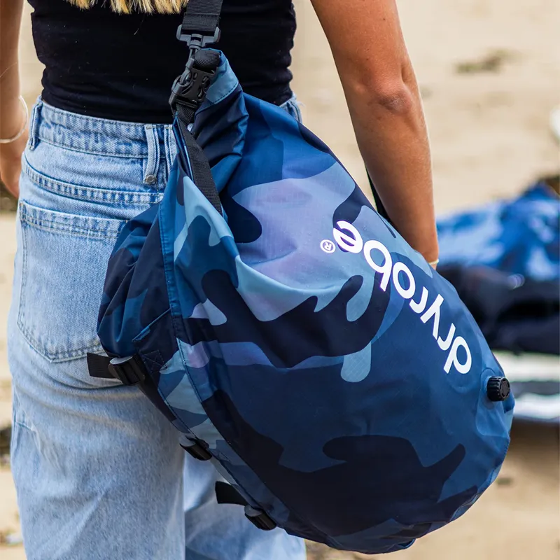 Dryrobe Compression Travel Bag in Blue Camo-5