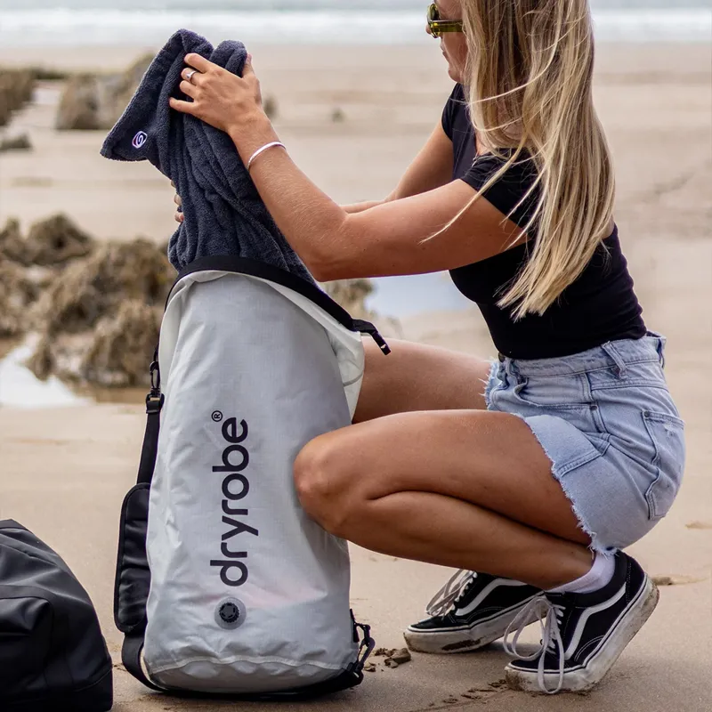 Dryrobe Compression Travel Bag in Stone-5