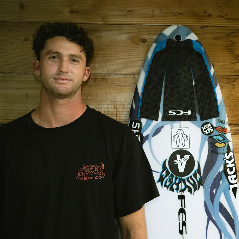 FCS Crosby Colapinto Tail Pad in Black/Blue-1