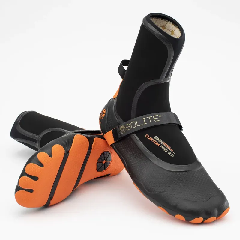 Solite 5mm Custom Pro 2.0 Wetsuit Boot in Orange/Black