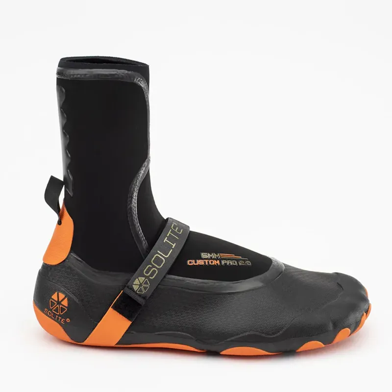 Solite 5mm Custom Pro 2.0 Wetsuit Boot in Orange/Black-1