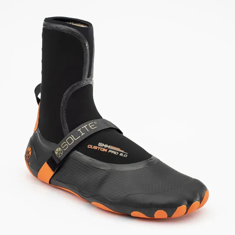 Solite 5mm Custom Pro 2.0 Wetsuit Boot in Orange/Black-3